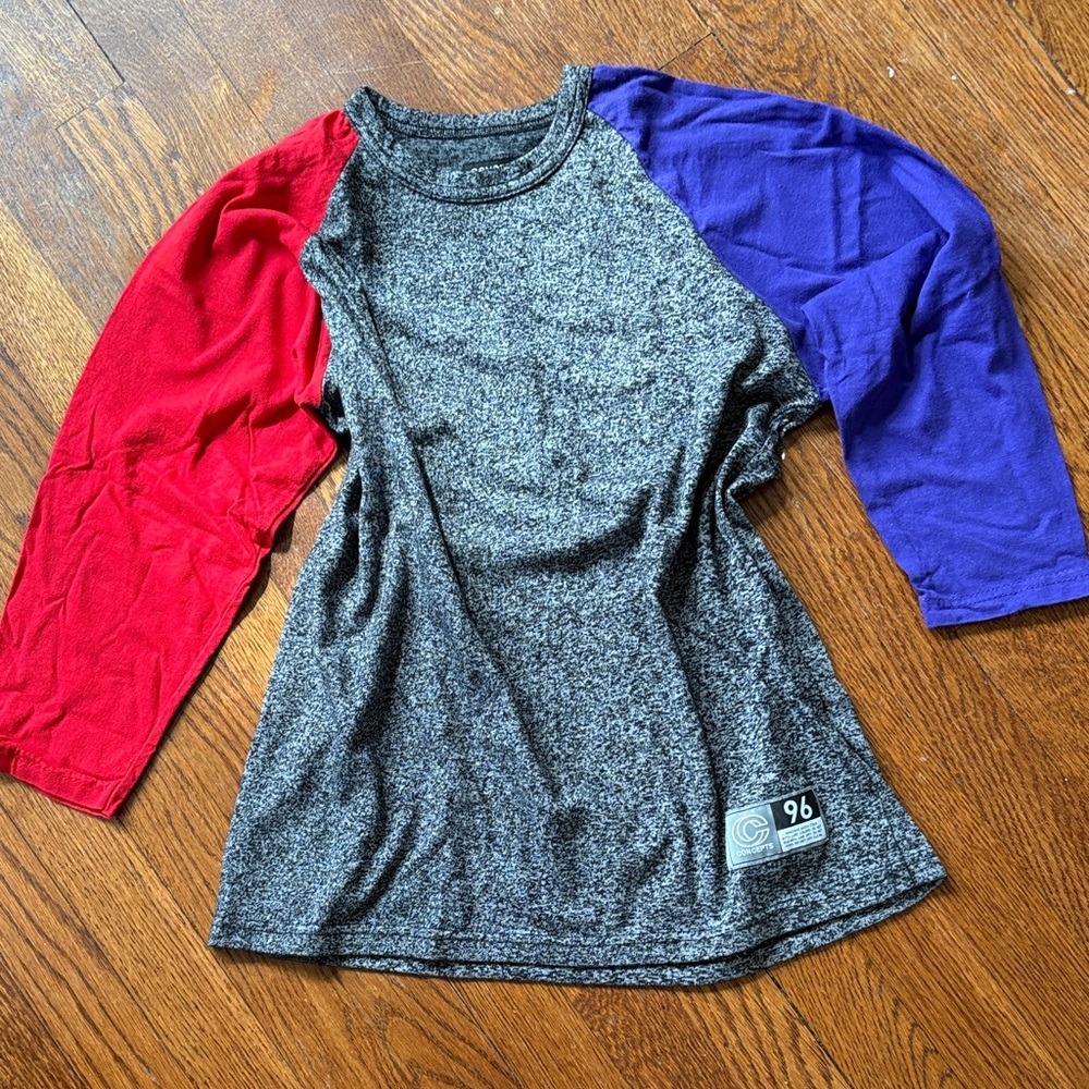 Red,indigo/violet unique rare Concepts Raglan Shirt